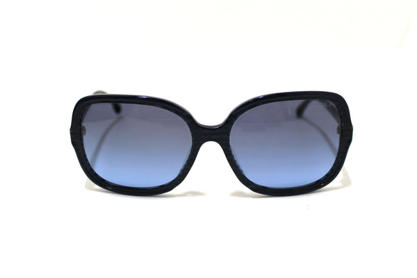 Chanel Blue Tortoise Square Sunglasses
