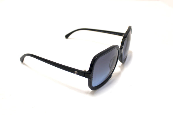 Chanel Blue Tortoise Square Sunglasses