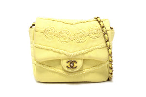 Chanel Yellow Denim CoCo Flap Messenger Bag