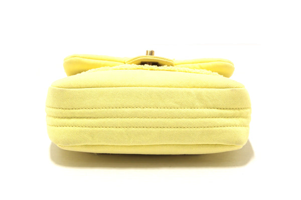 Chanel Yellow Denim CoCo Flap Messenger Bag