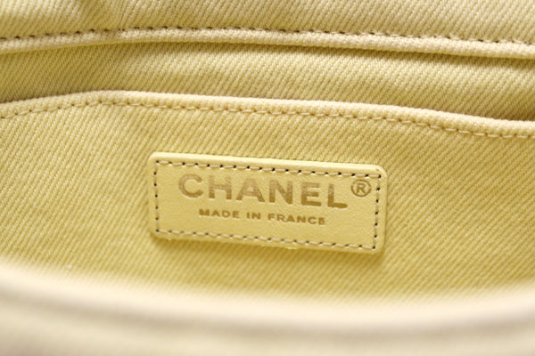 Chanel Yellow Denim CoCo Flap Messenger Bag