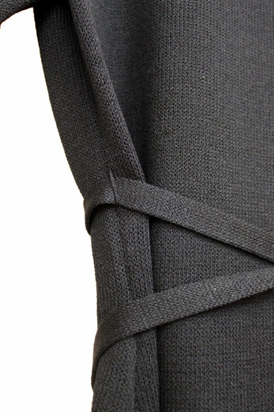 St John Black Wrap-Around Knit Dress Size Size 2