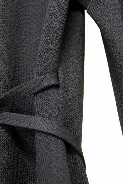 St John Black Wrap-Around Knit Dress Size Size 2