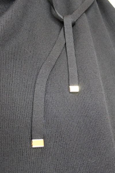 St John Black Wrap-Around Knit Dress Size Size 2