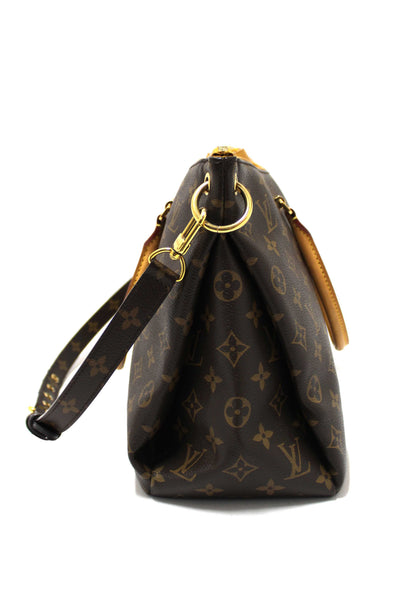 Louis Vuitton Classic Monogram with Safran Leather Pallas MM Handbag