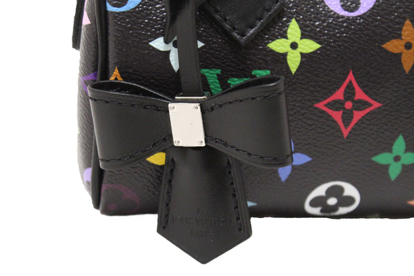 Louis Vuitton Limited Edition Black Multicolor Monogram LV x TM Nano Speedy Bag