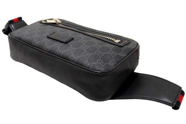 Gucci Black and Grey GG Supreme Canvas Belt Bag 474293