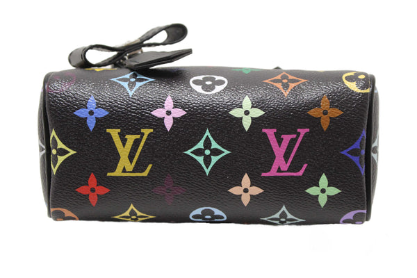 Louis Vuitton Limited Edition Black Multicolor Monogram LV x TM Nano Speedy Bag