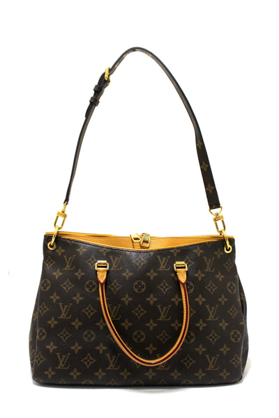 Louis Vuitton Classic Monogram with Safran Leather Pallas MM Handbag