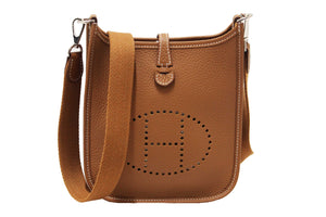 Hermes Brown Clemence Leather Evelyne 16 Amazone Bag