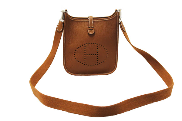 Hermes Brown Clemence Leather Evelyne 16 Amazone Bag