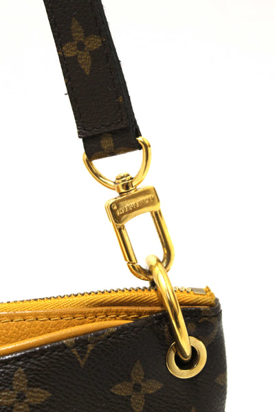 Louis Vuitton Classic Monogram with Safran Leather Pallas MM Handbag