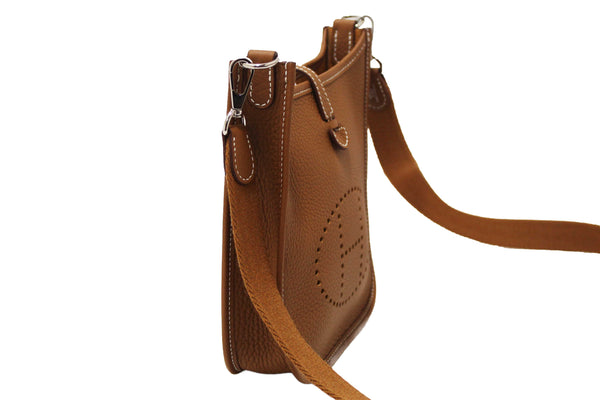 Hermes Brown Clemence Leather Evelyne 16 Amazone Bag