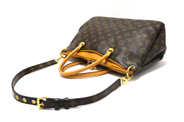 Louis Vuitton Classic Monogram with Safran Leather Pallas MM Handbag