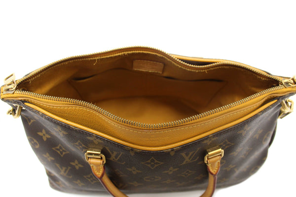 Louis Vuitton Classic Monogram with Safran Leather Pallas MM Handbag