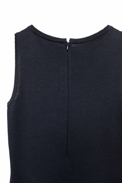 St John Black Knit Sleeveless Dress Size 2