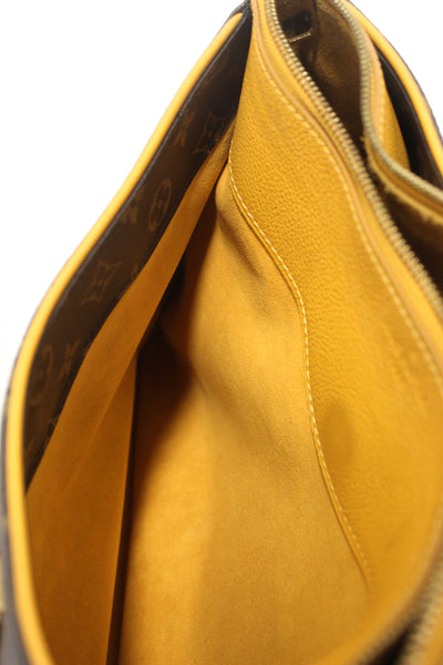 Louis Vuitton Classic Monogram with Safran Leather Pallas MM Handbag