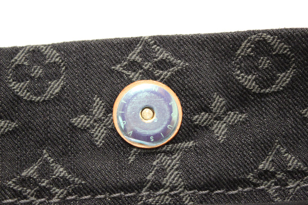 Louis Vuitton Black Monogram Denim Denim Daily PM Hobo Shoulder Bag