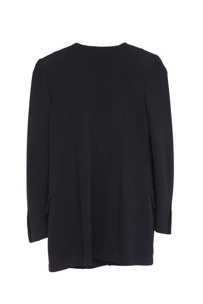 St John Black Knit Jacket with Gold Embellishments Size 2