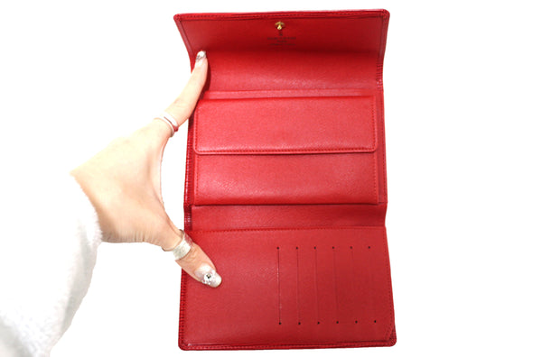 Louis Vuitton Red Epi Leather Alexandra Wallet