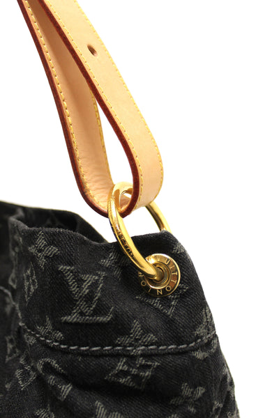 Louis Vuitton Black Monogram Denim Denim Daily PM Hobo Shoulder Bag