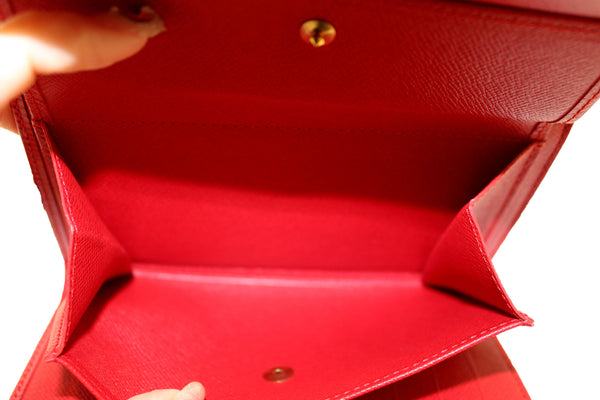 Louis Vuitton Red Epi Leather Alexandra Wallet