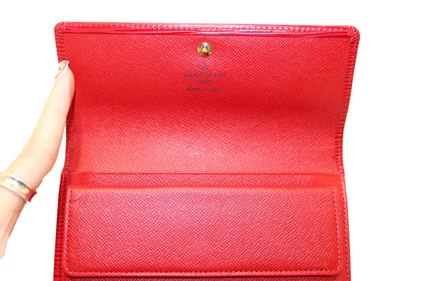 Louis Vuitton Red Epi Leather Alexandra Wallet