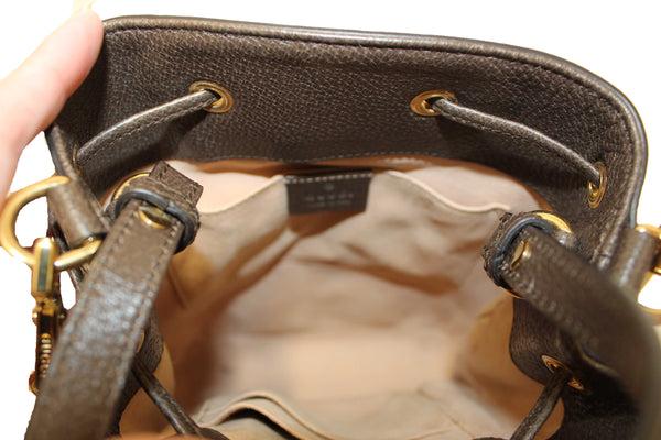 Gucci Brown Ophidia GG Supreme Small Bucket Bag 550621