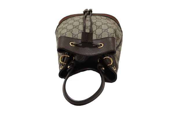 Gucci Brown Ophidia GG Supreme Small Bucket Bag 550621
