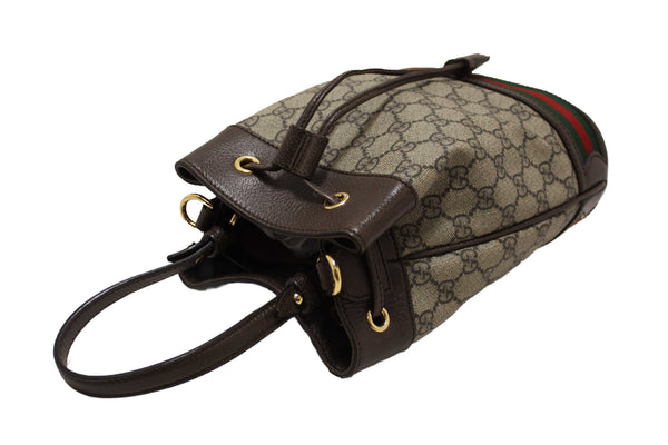 Gucci Brown Ophidia GG Supreme Small Bucket Bag 550621