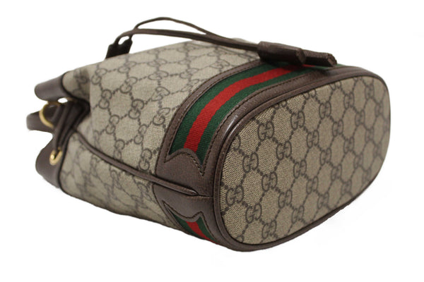 Gucci Brown Ophidia GG Supreme Small Bucket Bag 550621