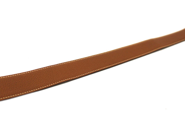 Hermes Black/Brown Leather H Belt Buckle Reversible Belt size 85