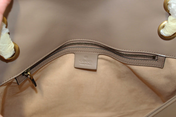 NEW Gucci Porcelain Rose Marmont Matelassé Chevron Leather Medium Shoulder Bag 443496
