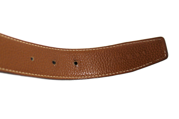 Hermes Black/Brown Leather H Belt Buckle Reversible Belt size 85