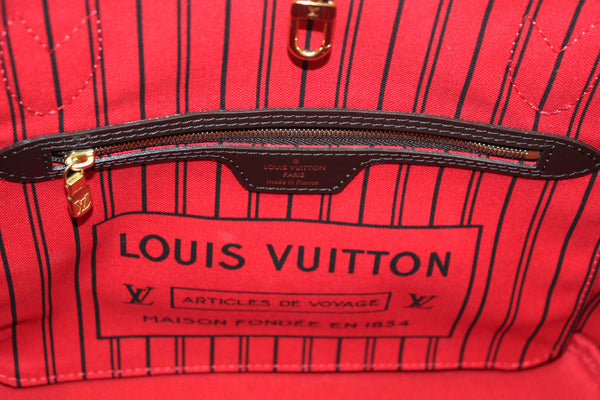 Louis Vuitton Damier Ebene Canvas Neverfull PM Shoulder Tote Bag