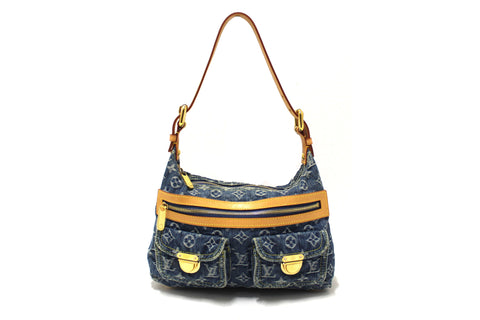 Louis Vuitton Blue Denim Monogram Baggy PM Shoulder Bag