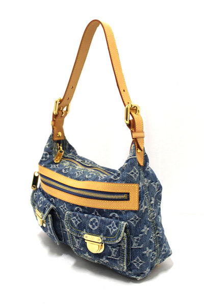 Louis Vuitton Blue Denim Monogram Baggy PM Shoulder Bag