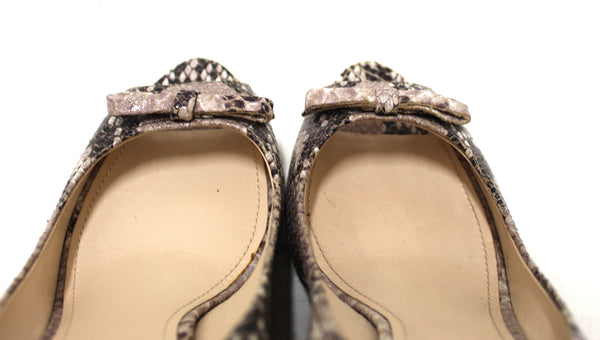 NEW Prada Beige Python Leather Wedge Size 39.5