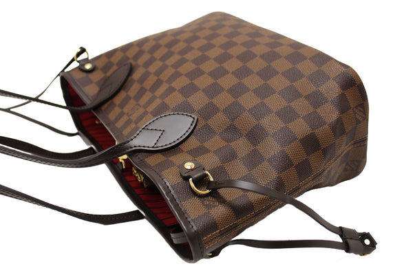 Louis Vuitton Damier Ebene Canvas Neverfull PM Shoulder Tote Bag