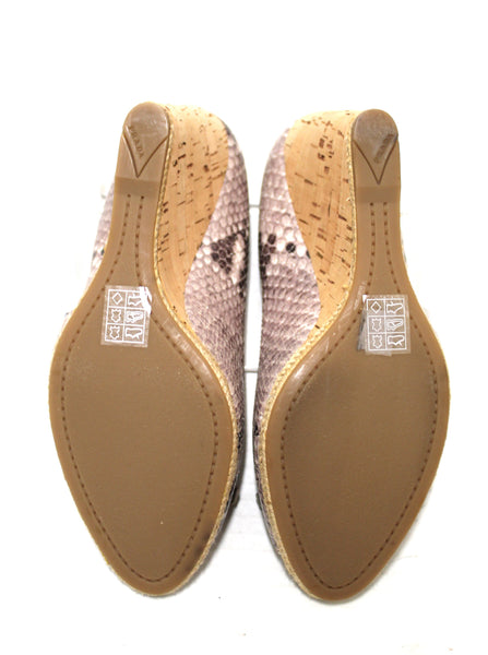 NEW Prada Beige Python Leather Wedge Size 39.5