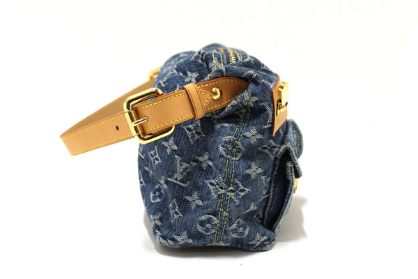 Louis Vuitton Blue Denim Monogram Baggy PM Shoulder Bag