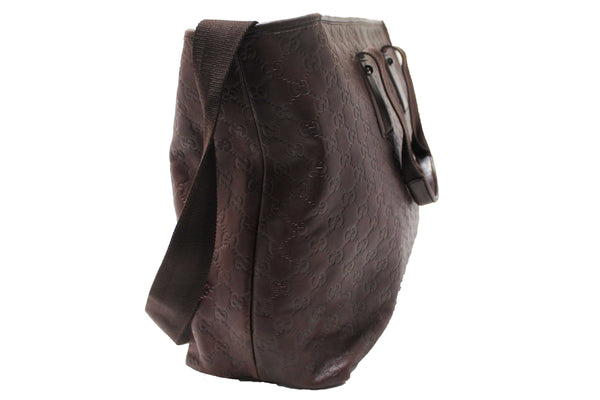 Gucci Brown GG Guccissima Leather Large Tote Bag 162913