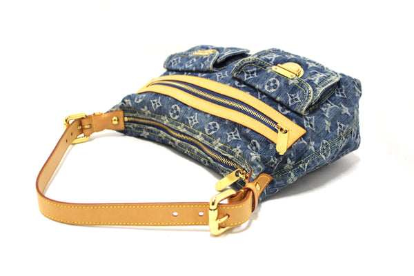 Louis Vuitton Blue Denim Monogram Baggy PM Shoulder Bag