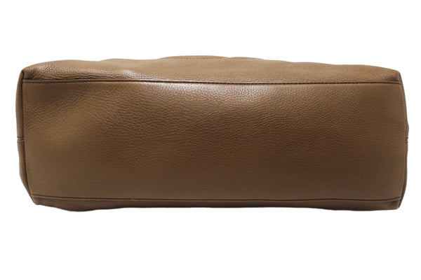 Gucci Brown Pebbled Calfskin Medium Soho Chain Shoulder Bag 308982