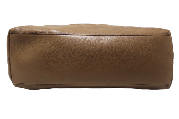 Gucci Brown Pebbled Calfskin Medium Soho Chain Shoulder Bag 308982