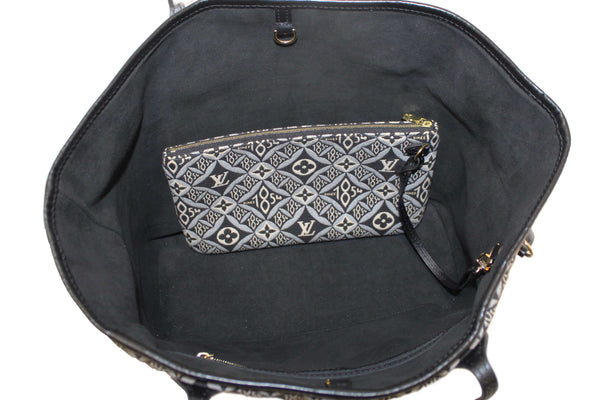 Louis Vuitton Grey Jacquard Since 1854 Neverfull MM Shoulder Tote Bag