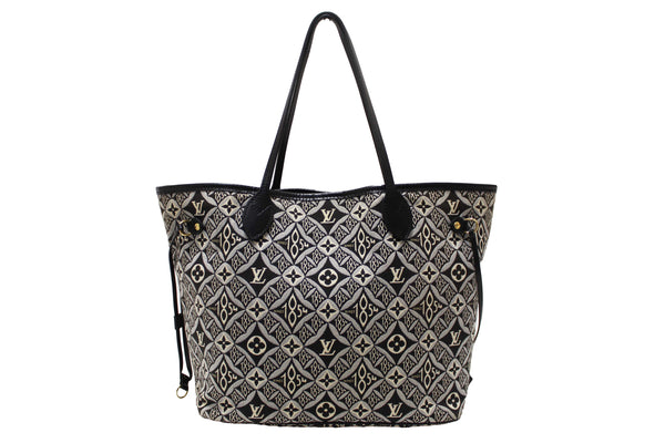 Louis Vuitton Grey Jacquard Since 1854 Neverfull MM Shoulder Tote Bag