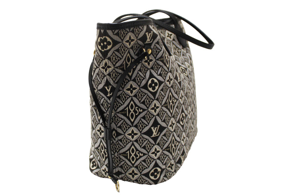Louis Vuitton Grey Jacquard Since 1854 Neverfull MM Shoulder Tote Bag
