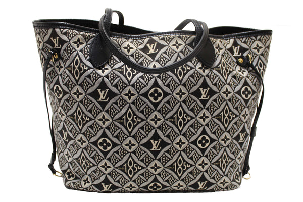Louis Vuitton Grey Jacquard Since 1854 Neverfull MM Shoulder Tote Bag