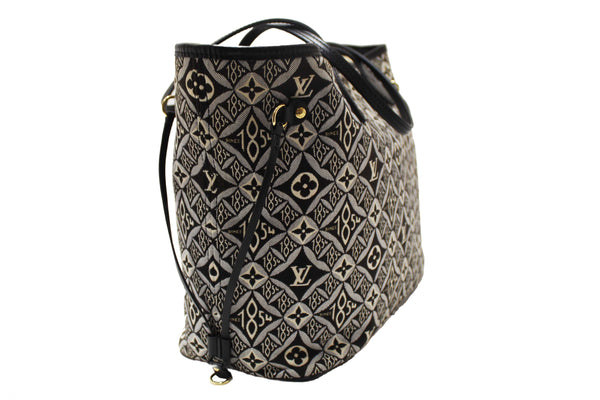 Louis Vuitton Grey Jacquard Since 1854 Neverfull MM Shoulder Tote Bag